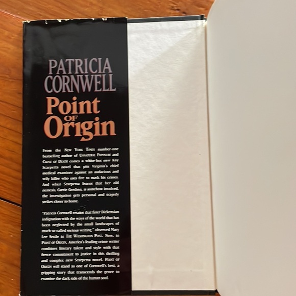 1st Edition 1st Print 1998 Patricia Cornwell Point of Origin hardcover book - Picture 4 of 12